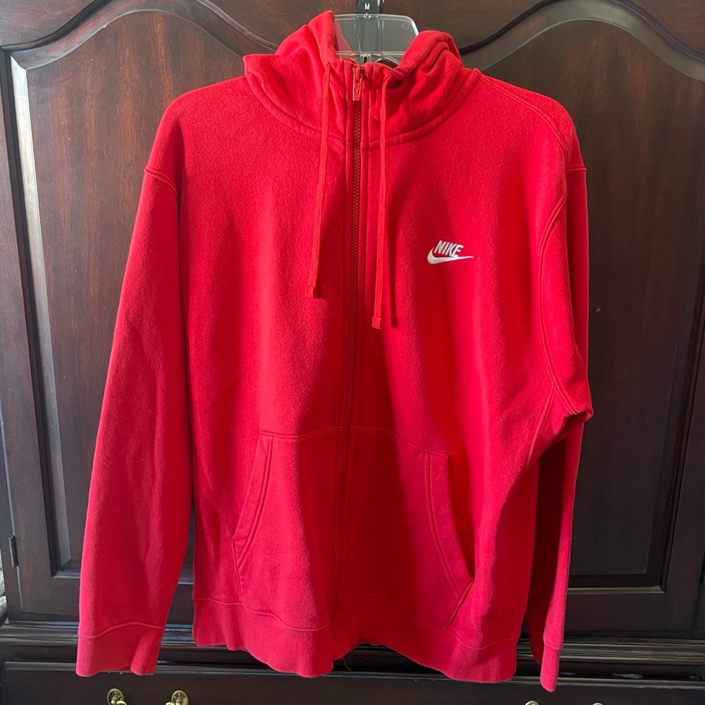 Nike Sportswear Club fleece Red zip up hoodie